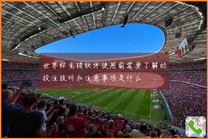 世界杯竞猜软件使用前需要了解的投注技巧和注意事项是什么
